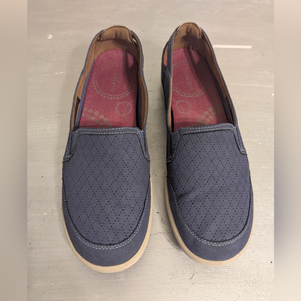 Cobb Hill Rockport Zahara Perforated Comfortable and Stylish  Flats Blue Sz 10 M